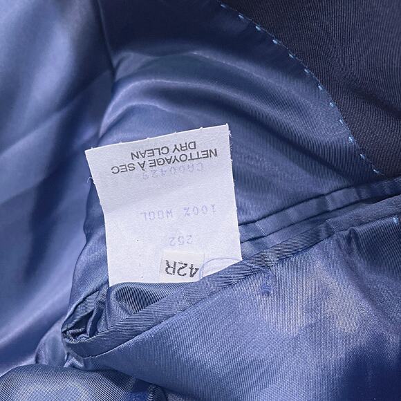 Peter Millar Wool Blazer Sport Coat Navy Blue Two Button Mens 42R 42 Regular - Picture 8 of 8